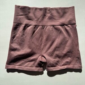 Pink Victoria's Secret Seamless Workout Shorts Dusty Rose High Waist Small